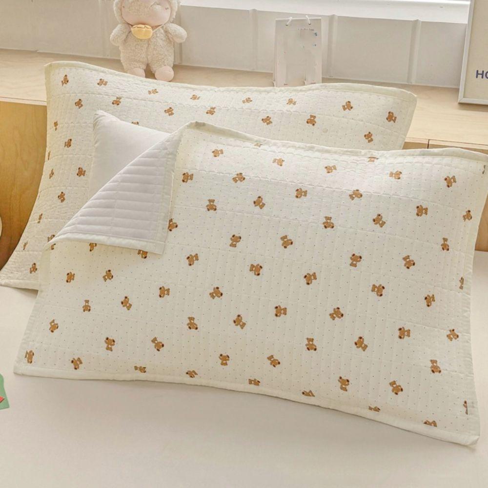 Cartoon Printing Pillow Cover Double-Layer Pillow Insert Protector Cute Cushion Cover Bed Room