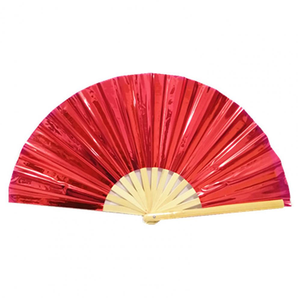 

PVC Holographic Folding Fan Iridescent Handheld Fan Summer Cooling Fan Decoration Dance Performance Props Pop Party Accessories