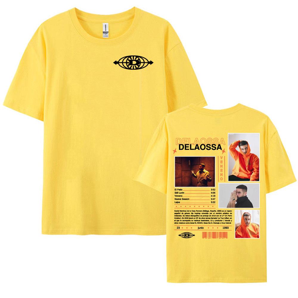 Rapper Delaossa Veneno Album Tour 2025 Cover Tee Shirt for Men Women Hip Hop Punk Fashion T Shirts Oversized Pure Cotton TShirt