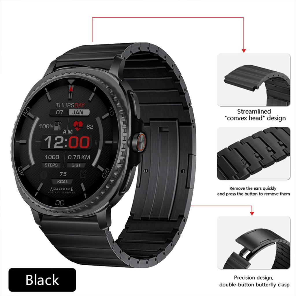 Titanium Strap for Samsung Galaxy Watch 8 40mm 44mm 8 Classic Luxury Metal Band for Galaxy Watch Ultra 2025/Ultra 47mm Wristband