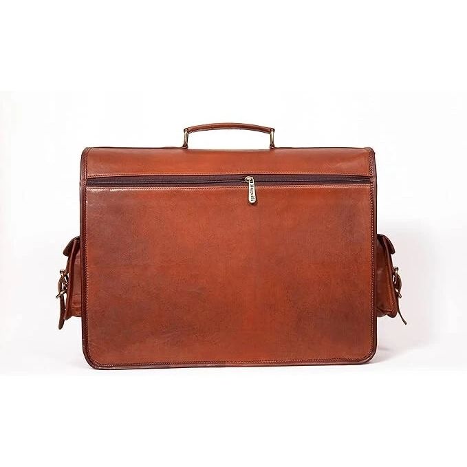 Bag Leather Laptop Messenger Briefcase Shoulder Mens Men Genuine Vintage Satchel
