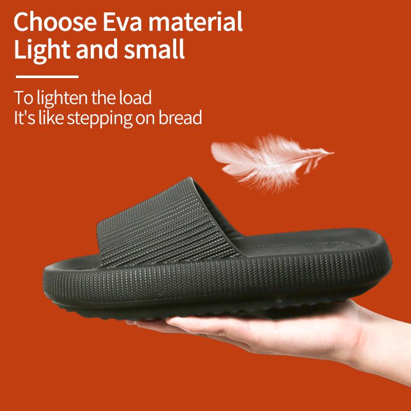 Slippers EVA Thick-Soled Non-Slip Summer Quarters Bathroom Shower Sandals Slippers Simple Men Women Wear Indoor Home Casual