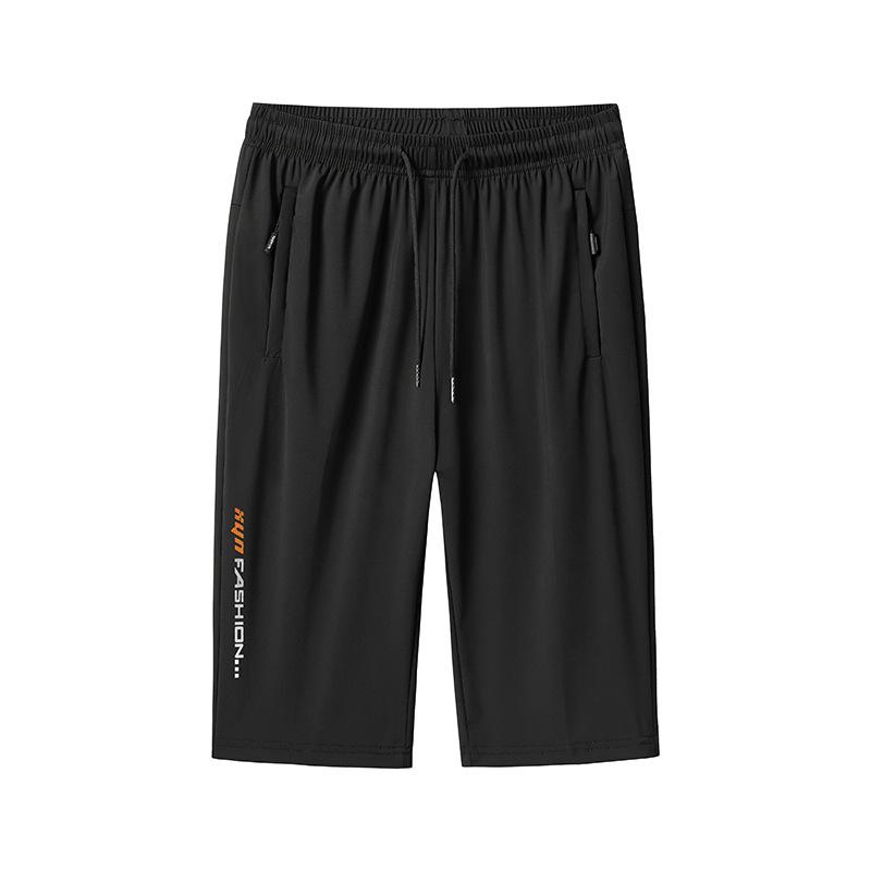 2024 Men s Quick-Dry Stretch Ice Silk Cropped Pants - Versatile, Trendy, Plus Size 3XL