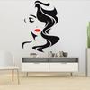 FEIJIEAST Lady Salon Friseur Wandaufkleber Wohnzimmer Dekoration