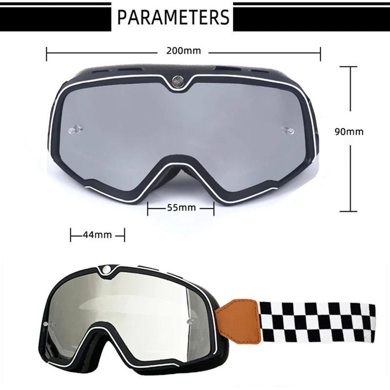 Ochelari de Motocicletă Retro Ochelari Motocross Scuter ATV Schi Ochelari de Soare Ochelari Anti-UV Cafe Racer Chopper Ciclism Curse