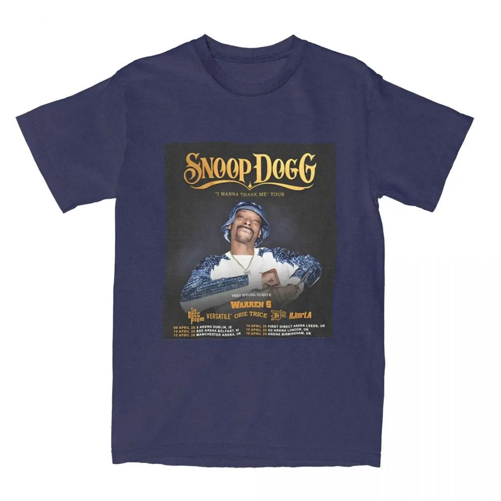 Men T-Shirts Snoop Dogg I Wanna Thank Me Tour Vintage 100% Cotton Tees Short Sleeve T Shirts O Neck Clothing Plus Size