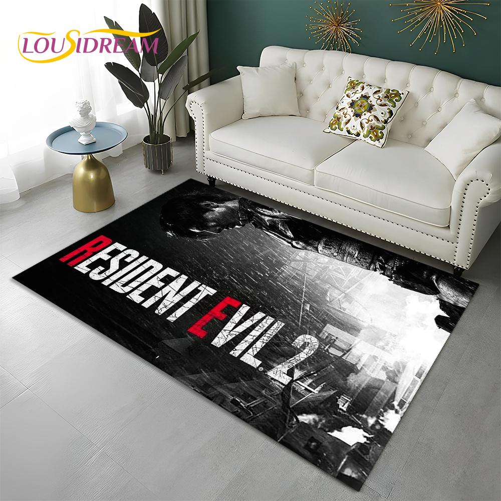 3D Games R-Resident Evil Gamer Carpet Rug for Home Living Room Bedroom Sofa Doormat Decor,kids Play Area Rug Non-slip Floor Mat