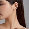 Silver Versatile 925 Sterling Silver Star Earrings Rainbow Multiple Crystals Lightweight Trendy