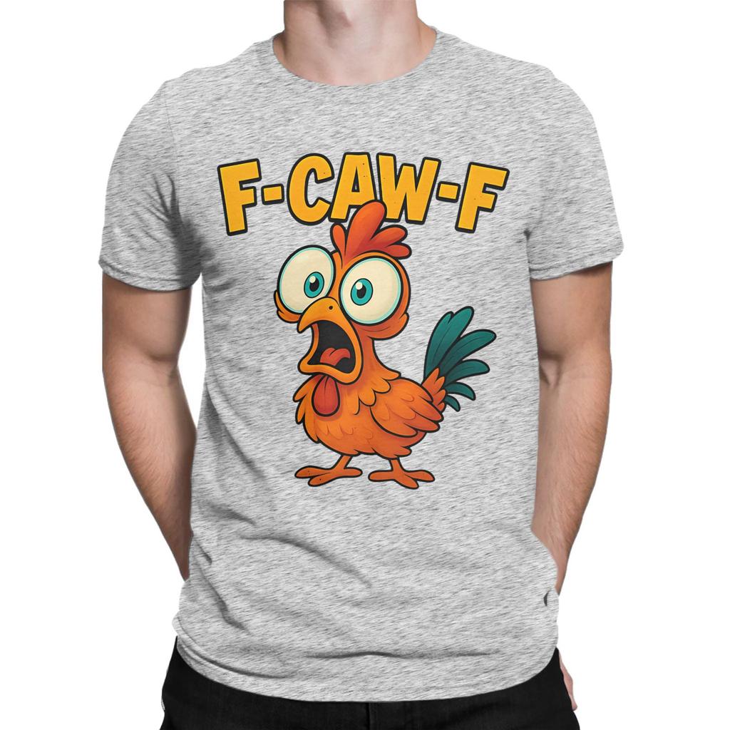 Funly F Caw F Chicken Printed T Shirt Graphic T Shirt High Quality Mens and Womens Short Sleeve T Shirt Mens Sportswear Tops
