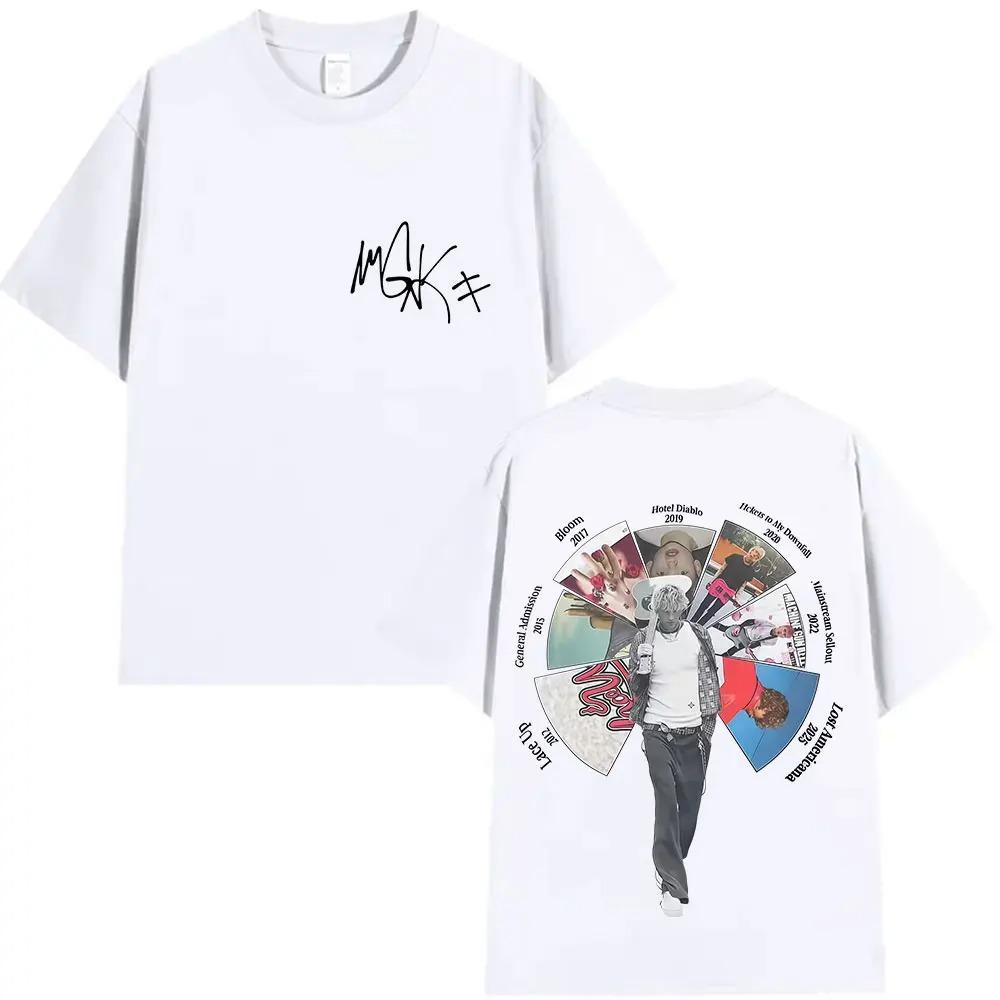 Rapper MGK Lost Americana Tour Album Poster Graphic Print TShirt Men Women Oversized Cotton Tee Fashion Oneck Summer New Tees