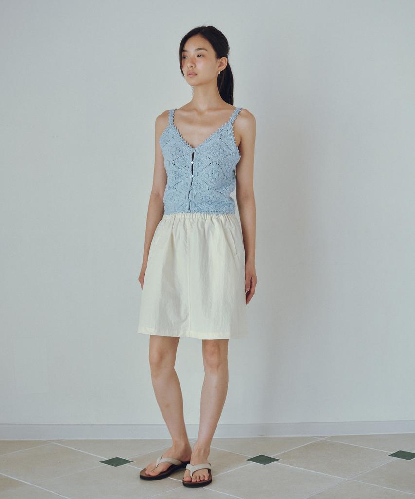 Yulago Crochet Button Sleeveless Knit