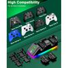 Xbox Controller Charger Station with 2 Packs 4320mWh Rechargeable Battery for Xbox Series X/S/One/Elite Controller, Dual Charging Dock with RGB