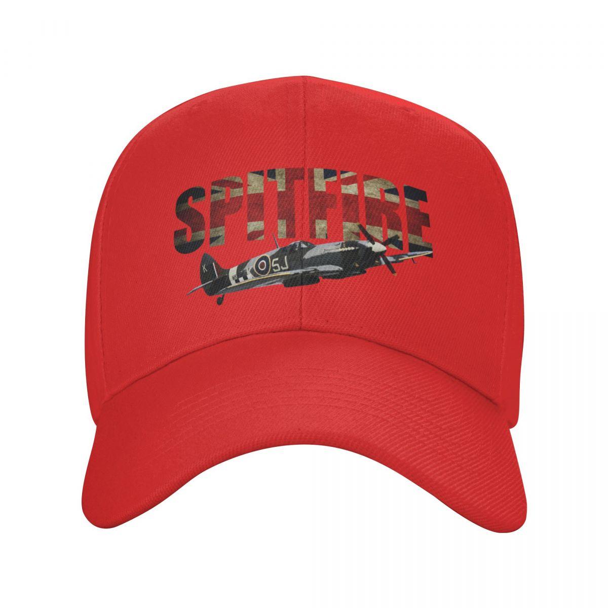 Spitfire Union Jack Uk Flag Baseball Cap Adult Supermarine Fighter Pilot Adjustable Dad Hat for Men Women Hip Hop Snapback Caps Adjustable Cap