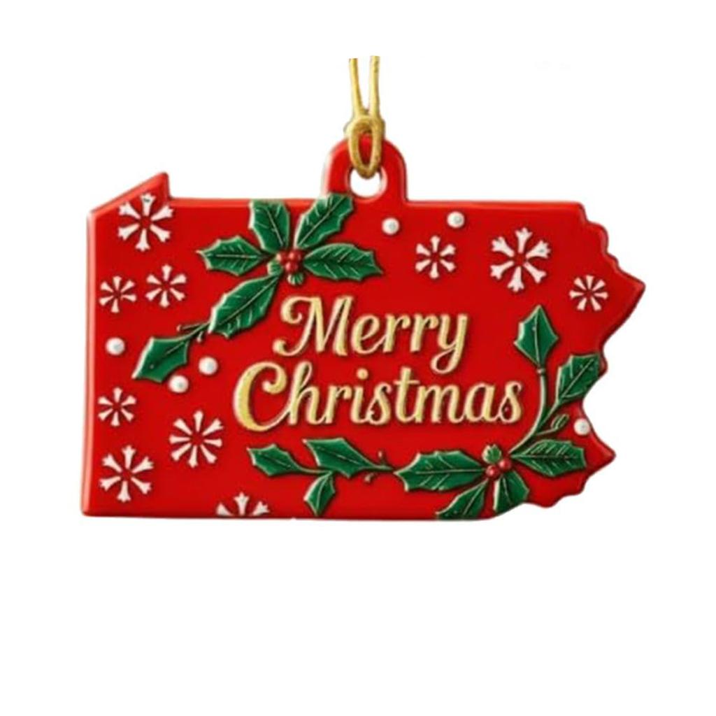 State Pride Christmas Ornament  Holiday Cheer With Local , Christmas Tree Hanging Ornaments, Collectible Suitable For People In State, Christmas Trees