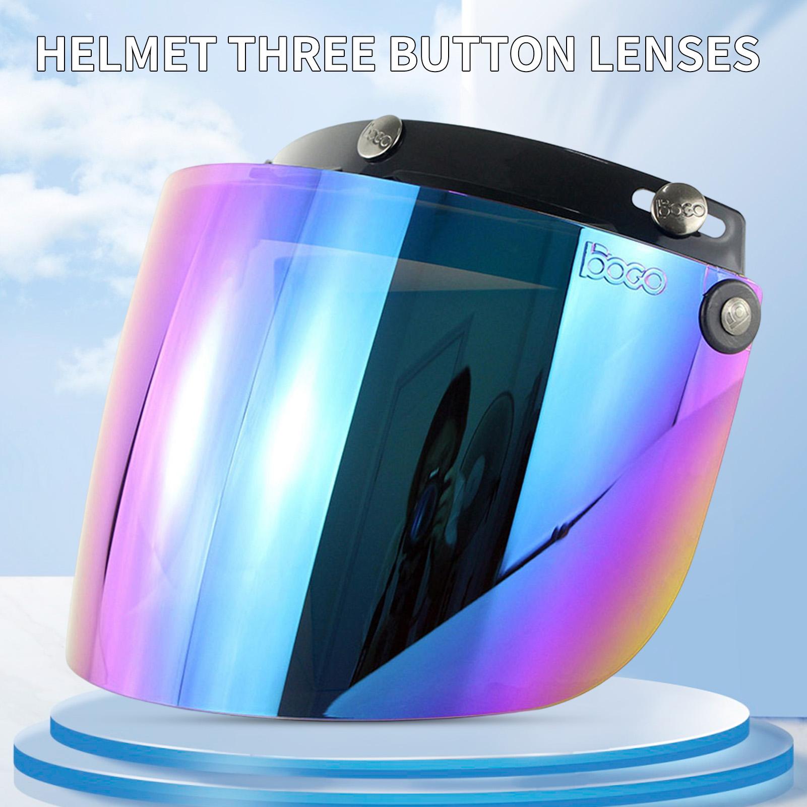 

Motorcycle 3-Snap Visor Lens Shield Sturdy Anti Dizziness Motorcycle Helmet Visor Lens Gift for Friends Family Members Neighbors