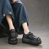 Spring Handwoven Comfortable Retro Loafers Two-Tone Full Cowhide Commuter Women Shoes