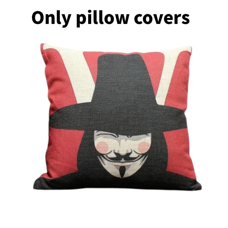 

Vendetta V For Character Cushion Cover Imprinted Design Living Room Bedroom