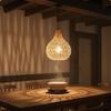 Rattan Pendant Lampshade Retro Design Woven Hanging Light Shade Rustic Elegance Fiber Lamp Cover for