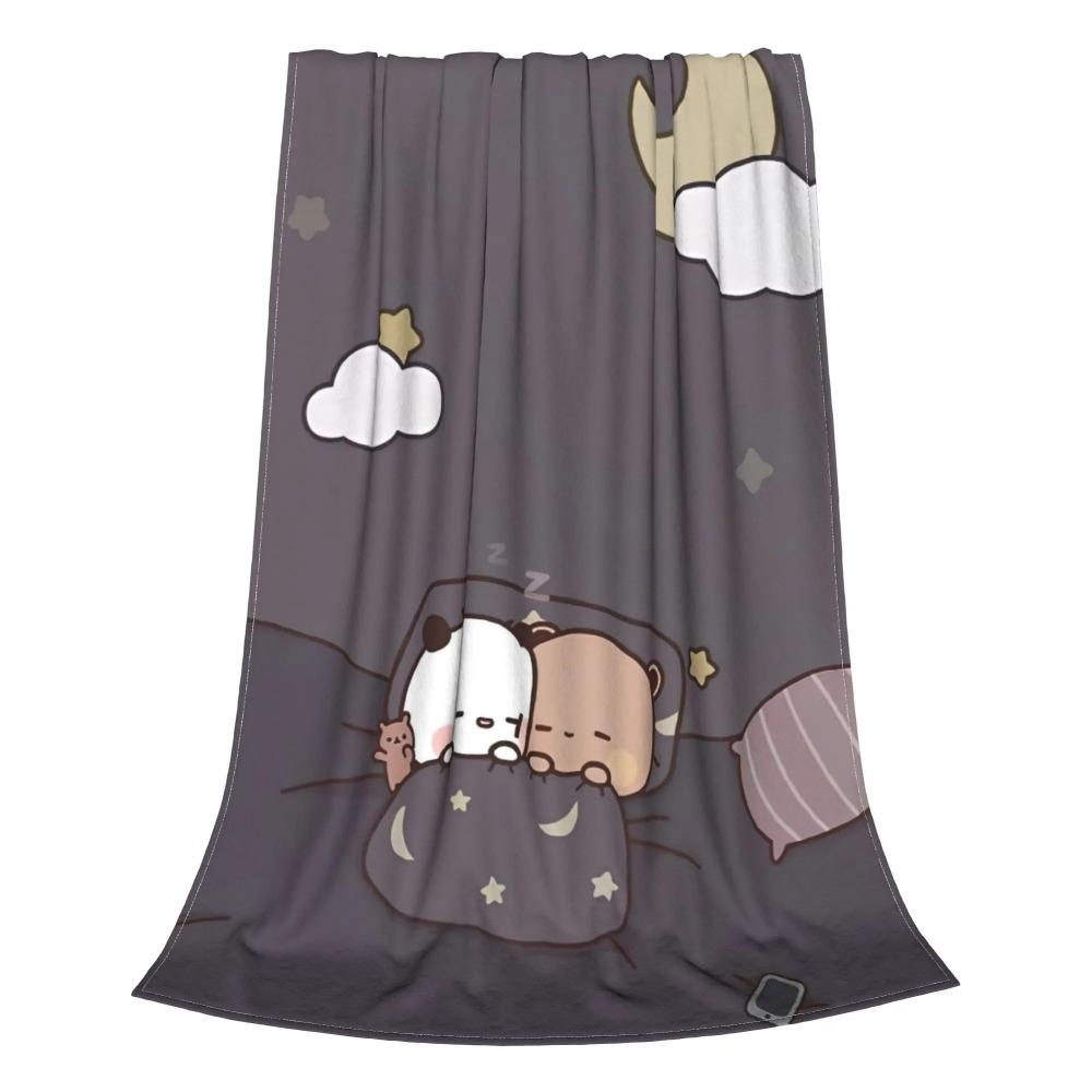 Bear Cartoon Cute Bubu Dudu Blankets Fleece Decoration Multi-function Super Soft Throw Blankets for Bed Outdoor Rug Piece