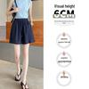 Women's High-Waist Ice Silk Faux Denim Shorts