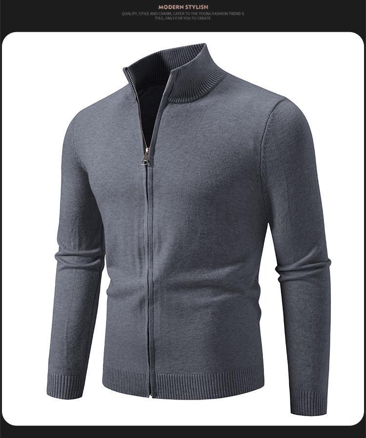 Men's Slim Fit Wool Cardigan Sweater - Autumn Winter Fashion Trend