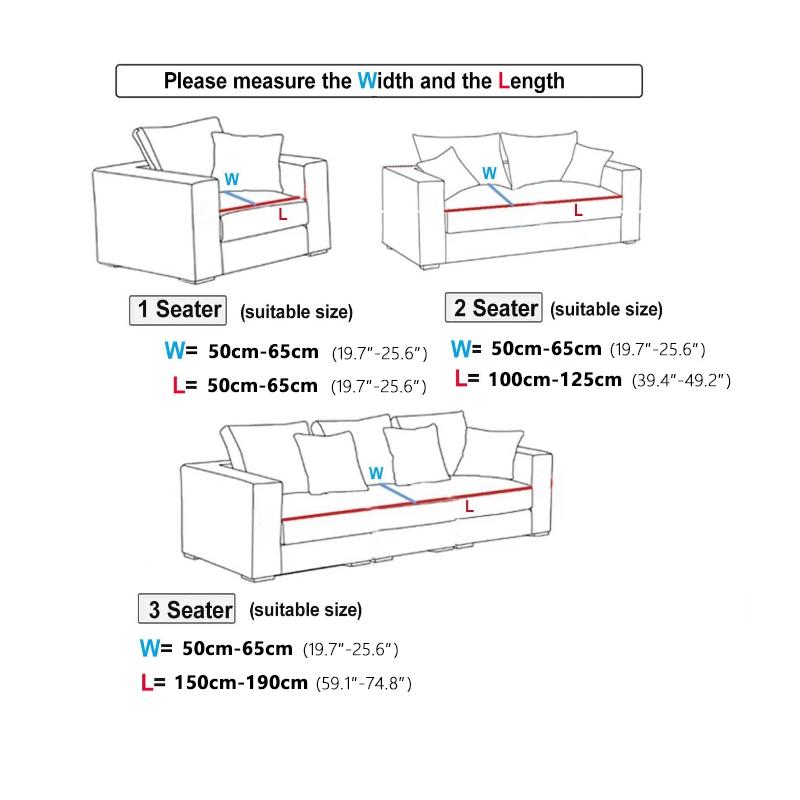 Furniture Protector Couch Covers For Sofas Thick Jacquard Sofa Seat Cushion Cover Anti-Dust Removable Seat Slipcover Kids Pets
