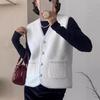 Autumn and Winter Sleeveless Vest Loose Fit Single Breasted Small Fragrant Style Women’s Vests