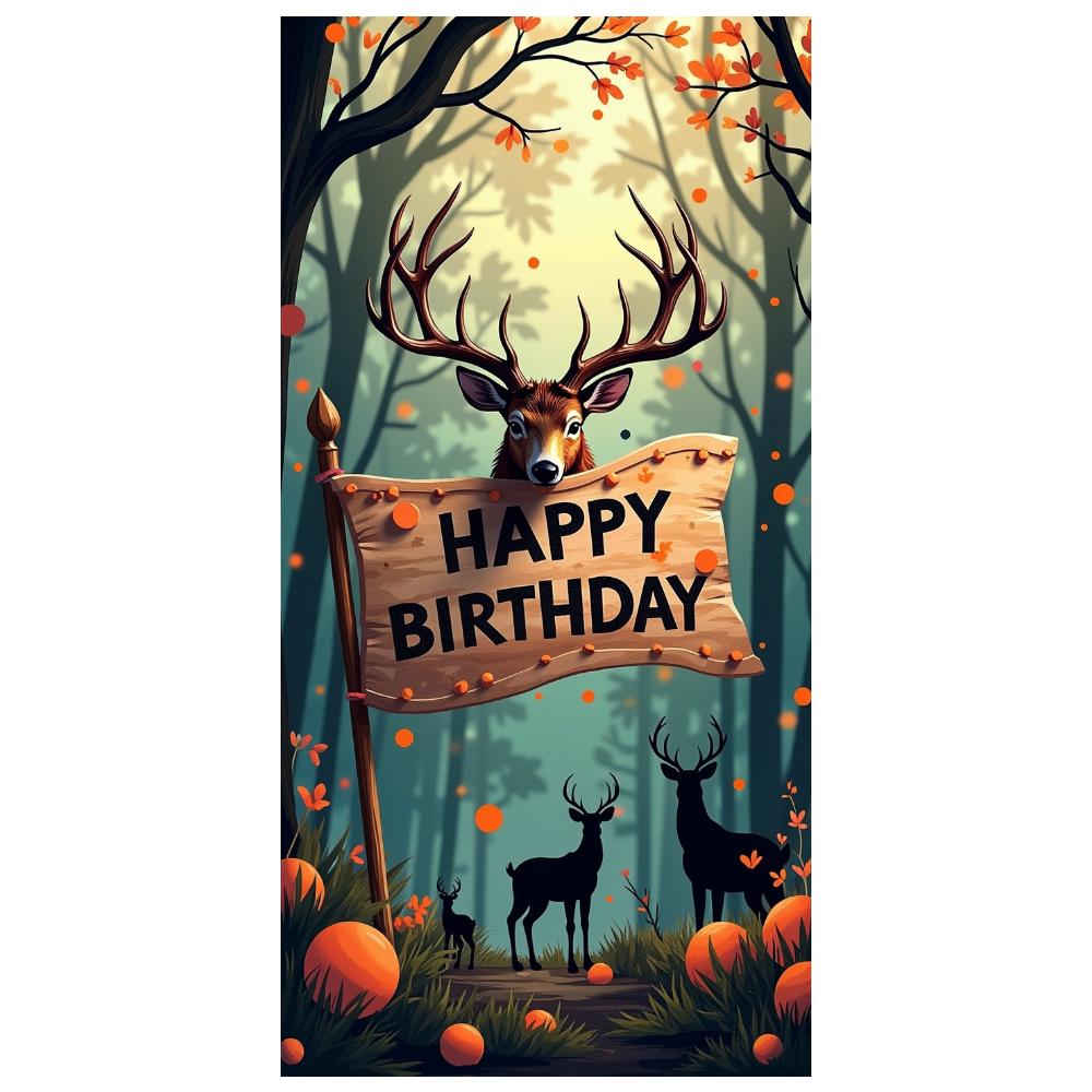 Deer Decorations Party Decorations Birthday Background For Kids Decor Photography