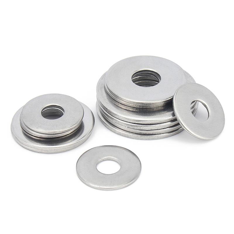 180/360/580Pcs 304 Stainless Steel Flat Washer Assortment Kit Plain Washer Oring Gasket Ring Set For Sump Plugs