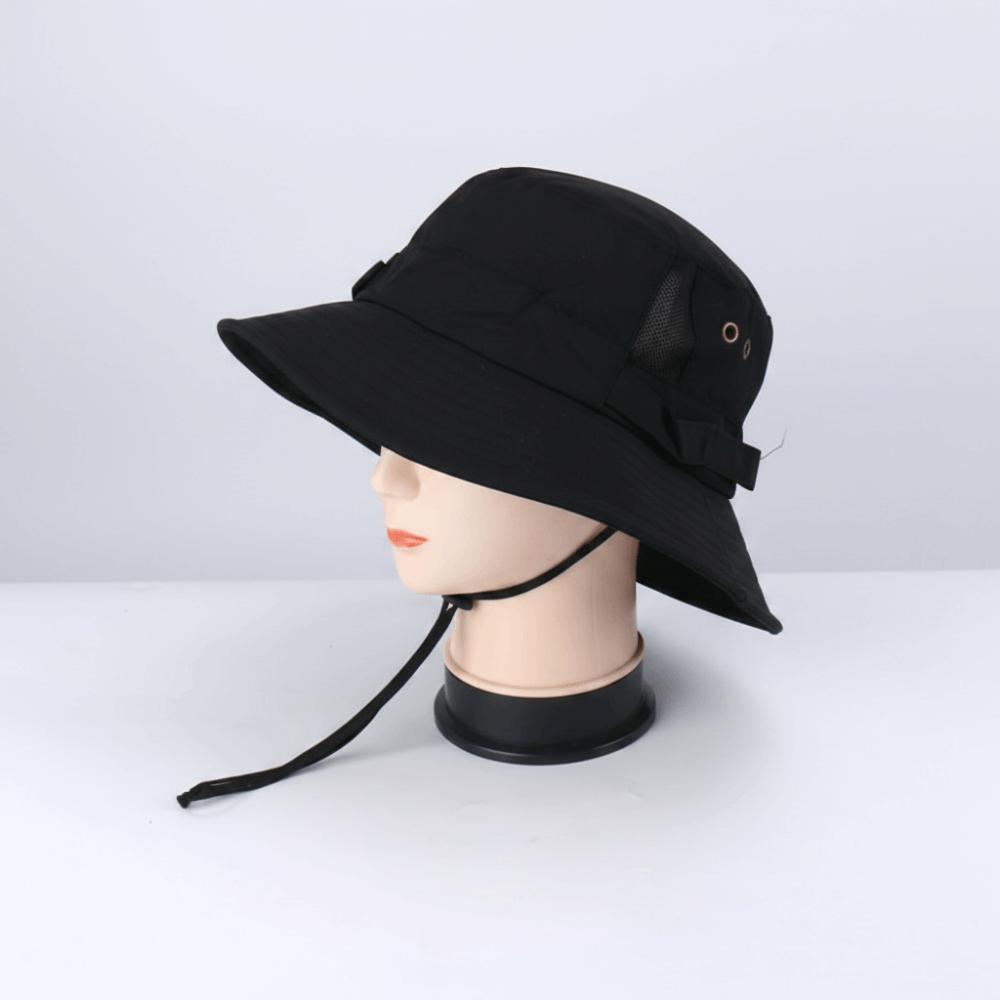 Fashionable Foldable Fishing Hat Breathable Mesh Windproof Summer Sun Hat UV Protection Wide Brim Panama Cap Hiking