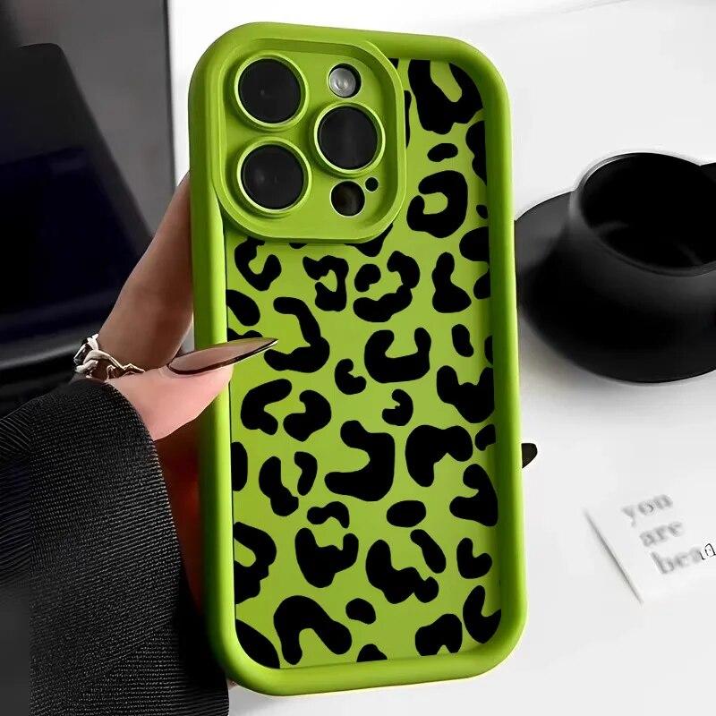 Pouzdro na telefon INS Leopard Print pro iPhone 14 Pro pouzdro iPhone 11 12 13 15 Pro Max XR XS X 7 8 Plus SE SE3 matný silikonový měkký kryt
