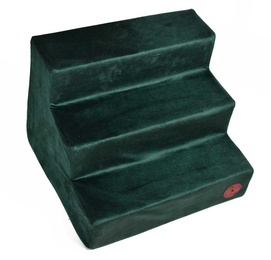 Milo Velvet Bottle Green Stairs 3 Steps