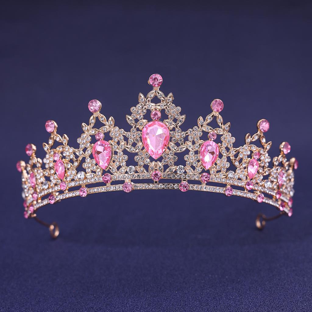 Wedding Hair Accessories Headpieces Head Jewelry Wedding Hair Tiara Crystal Bridal Tiara Crown Silver Color Diadem Veil Tiaras
