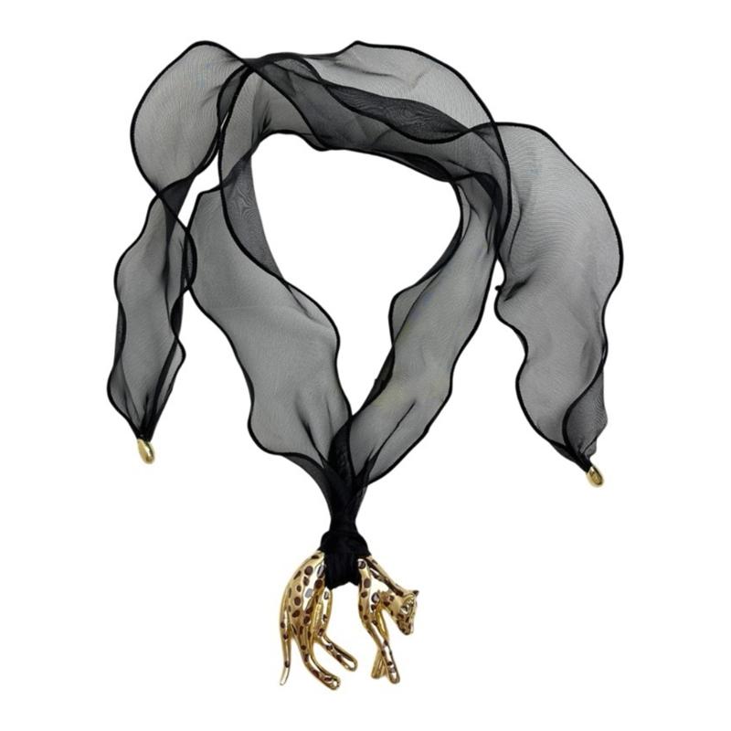 

Bold Leopard Motifs Chain Necklace Contemporary Alloy Design Adjustable Length For Layering Jewelry Styling Options 1