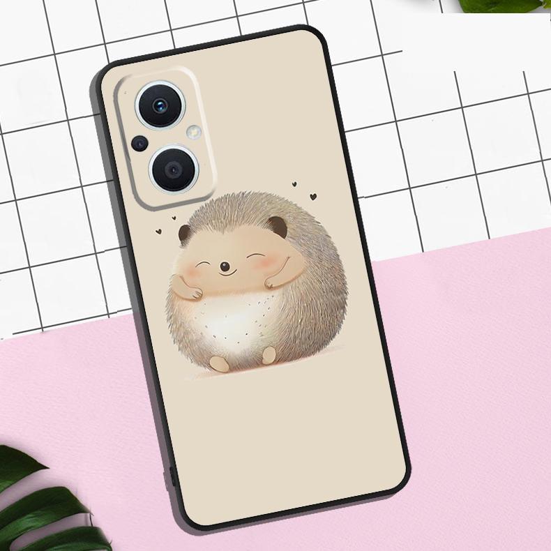 Animal Hedgehog Case For OPPO Reno 7 8 10 11 12 13 Pro 13F 12F 11F 8T OPPO Find X8 Pro X6 X3 X5 Lite Cover