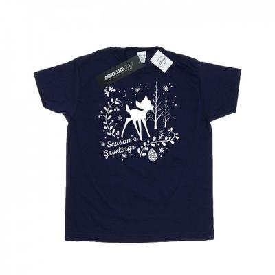 Mens Bambi Christmas Greetings T-Shirt