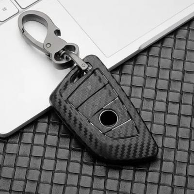 Carbon Fiber ABS 4 Buttons Car Key Fob Case Cover For BMW X5 530i 535i 550i 650i
