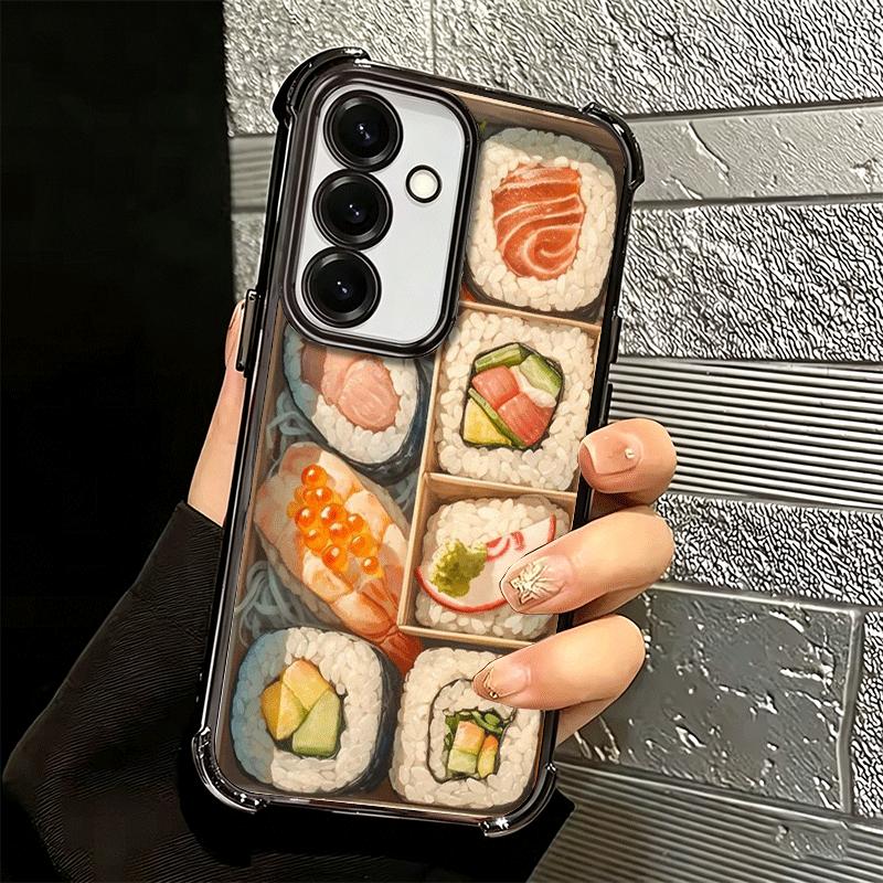 Delicious Sushi Bento Plating Phone Case For Samsung A17 A07 A37 A57 A16 A56 A15 A55 A14 A54 A13 A53 A26 A36 A25 A35 A24 A34 A23