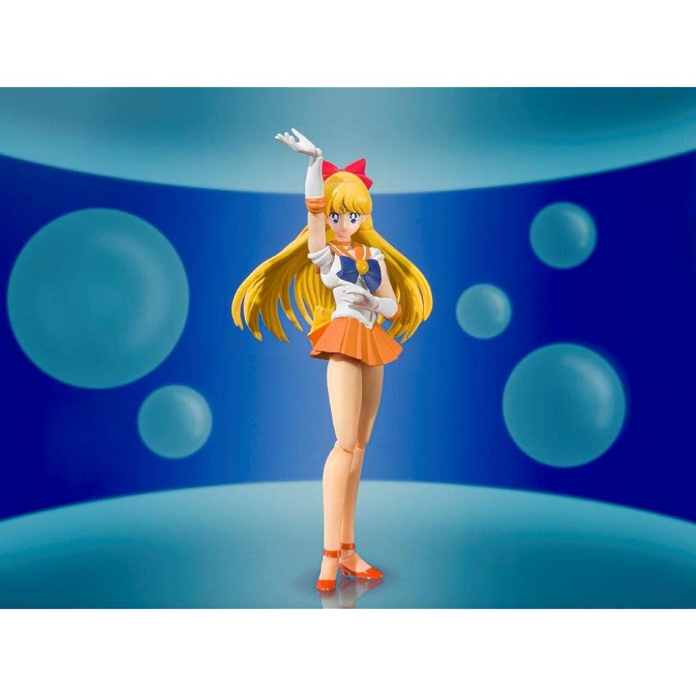 TAMASHII NATIONS S.H. Figuarts Sailor Moon Sailor Venus Animation Color Edition 140mm Painted Action Figure
