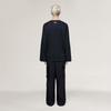 Y-3 SS26 Frayed Three Stripe Long Sleeve T-Shirt Unisex Tops KQ9795