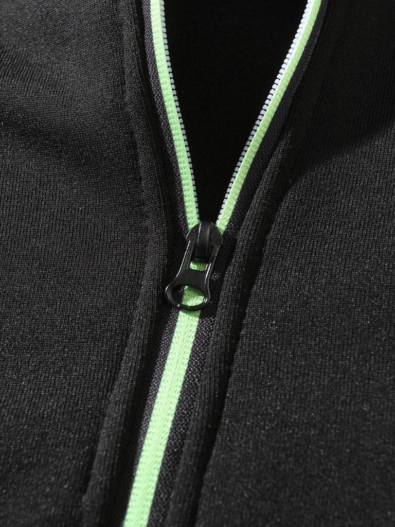 Men's Casual Hoodie: Spring/Autumn Solid Color Zip-Up Cardigan Sweatshirt