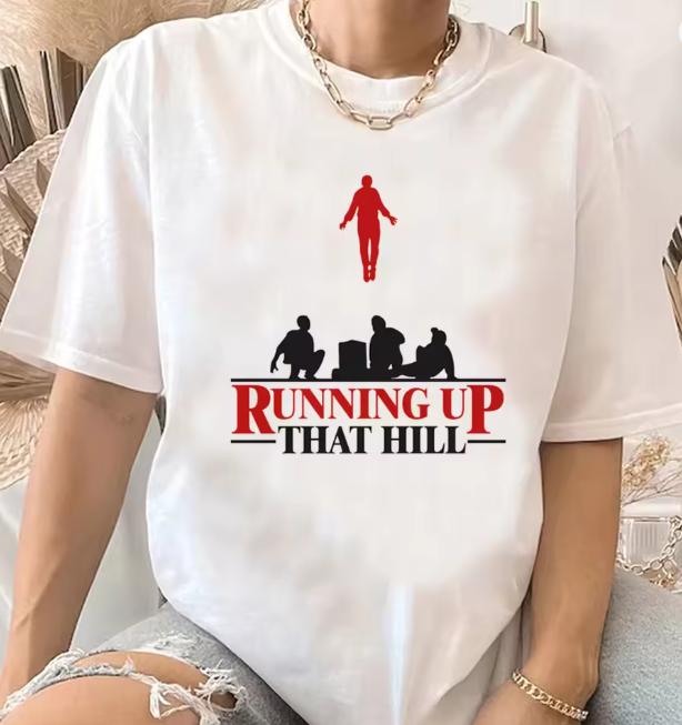Running Up That Hill T Shirt Wome Movie Graphic Tees Y2k Streetwear Tee Girl Anime The Demogorgon Shirt Harajuku Top Tees Trendy