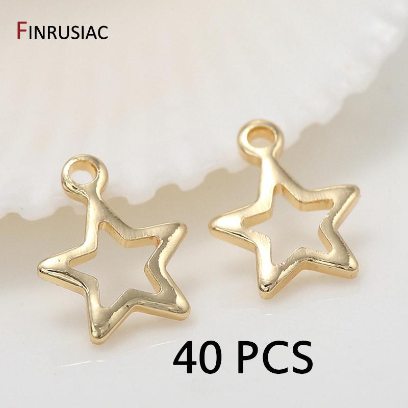 Gold Plated Small Mini Hollow Star/ Heart / Moon Charms For Jewelry Making DIY Bracelets Necklace Earrings