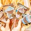 24Pcs Office School Supplies Cute Milk Tea Coffee Cute Heart Pocket Decoration Note Student Can Tear Off Message Notes
