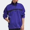 adidas Originals Men's Purple Half-Zip Fleece Stand Collar Pullover GD9324