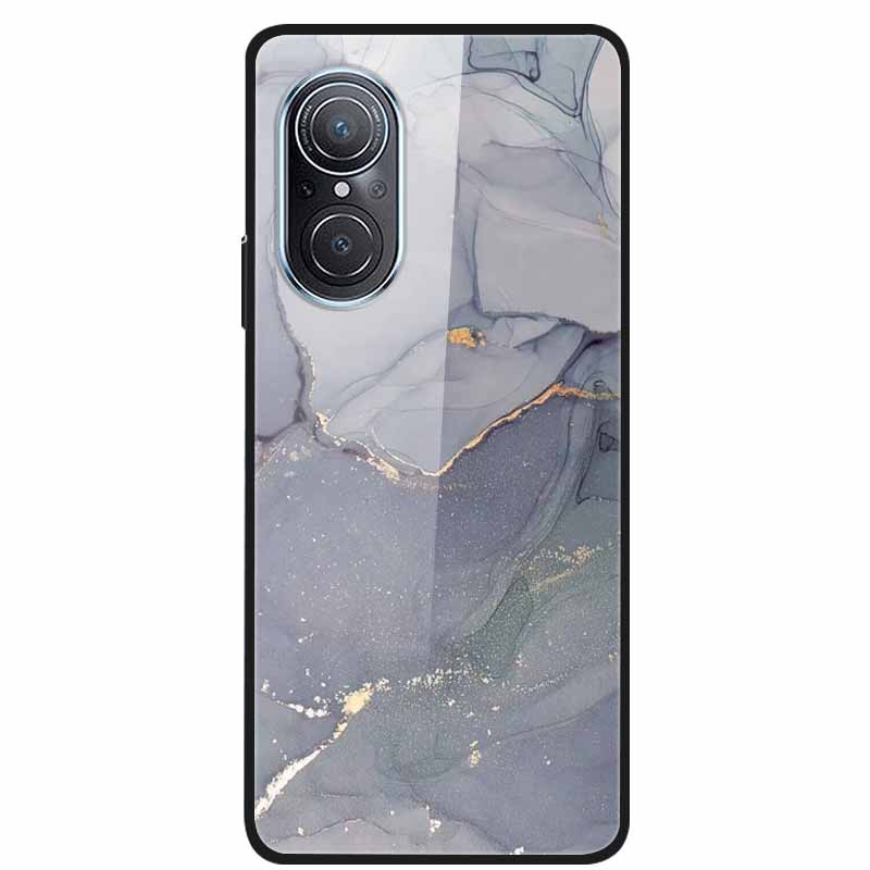 For Huawei Nova 9 10 Case Marble Tempered Glass Cover Hard Back Case For Huawei Nova9 10 SE Capa Nova10 Shockproof Funda Coque