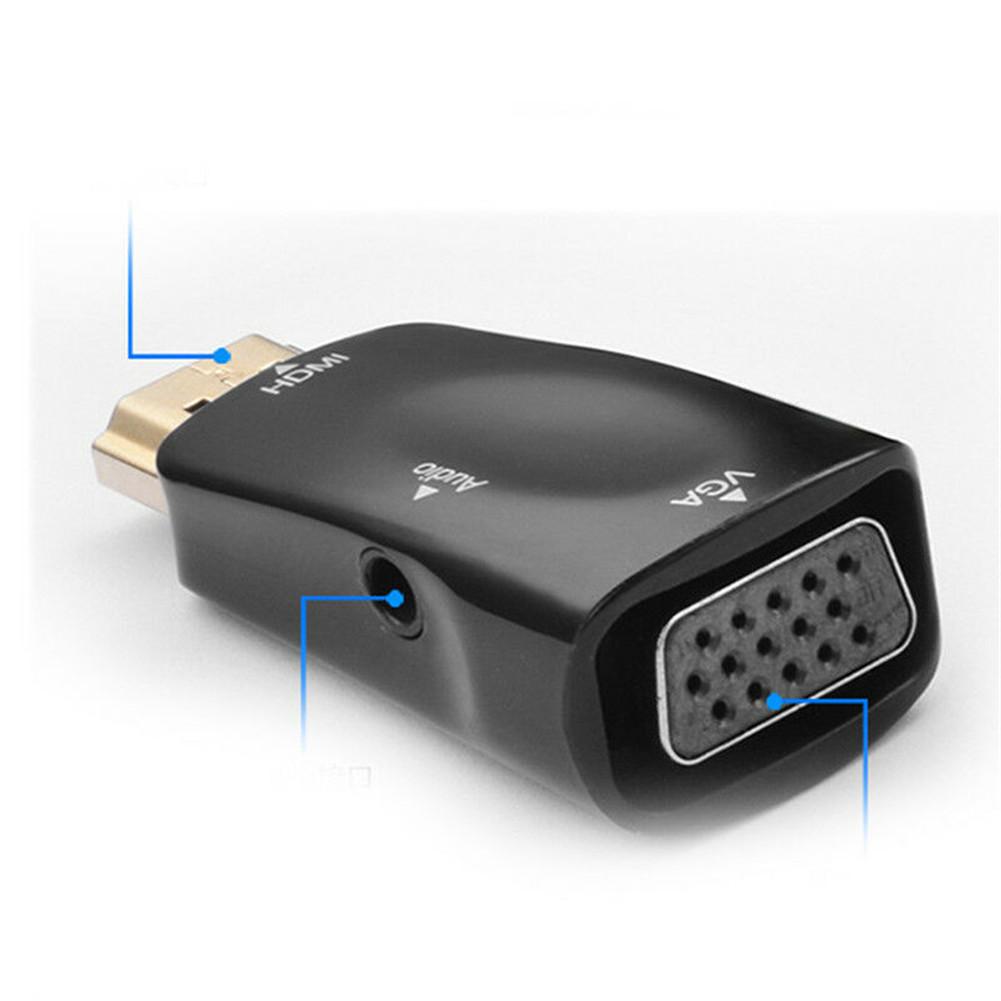 Para Adaptador de Cabo Conversor de Áudio de 15 Pinos Fêmea para VGA Macho FHD 1080P 720P 480P Para PC Laptop Caixa de TV Projetor