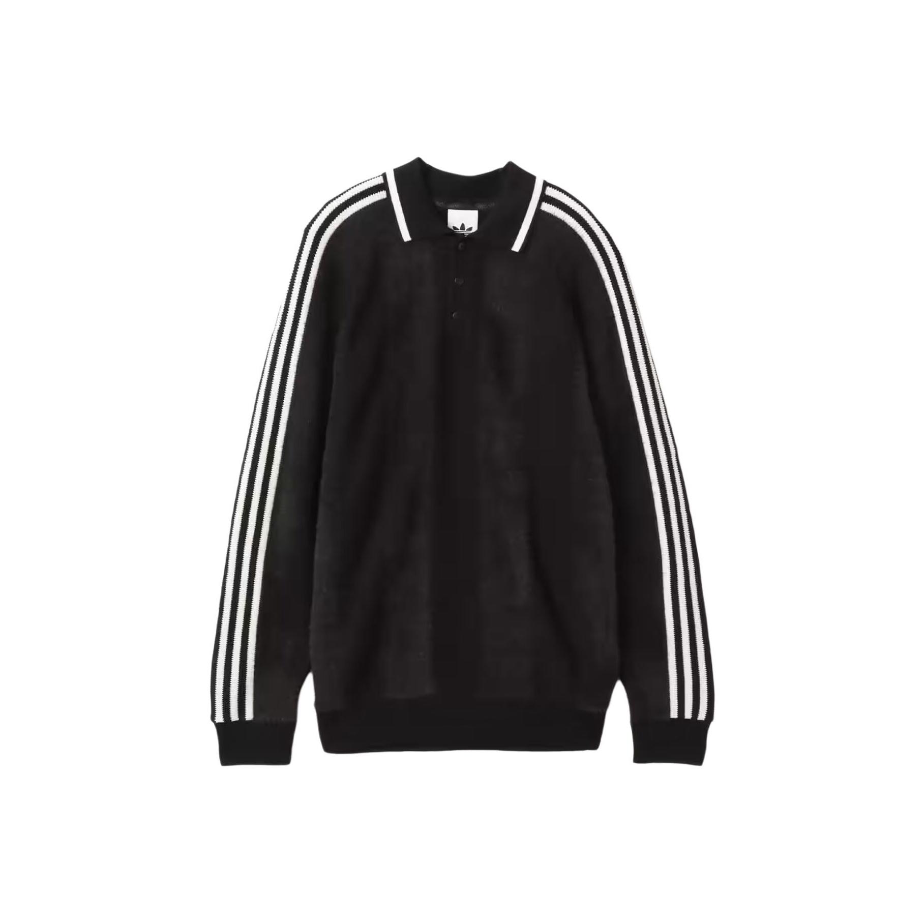 

Adidas Originals Premium Knitted Polo Sweater Men Black JX3835 4XL
