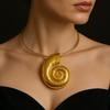 Exaggerated Fashionable Simple Beach Ocean Vacation Style Alloy Conch Pendant Collar Casual Fashionable Jewelry Accessories