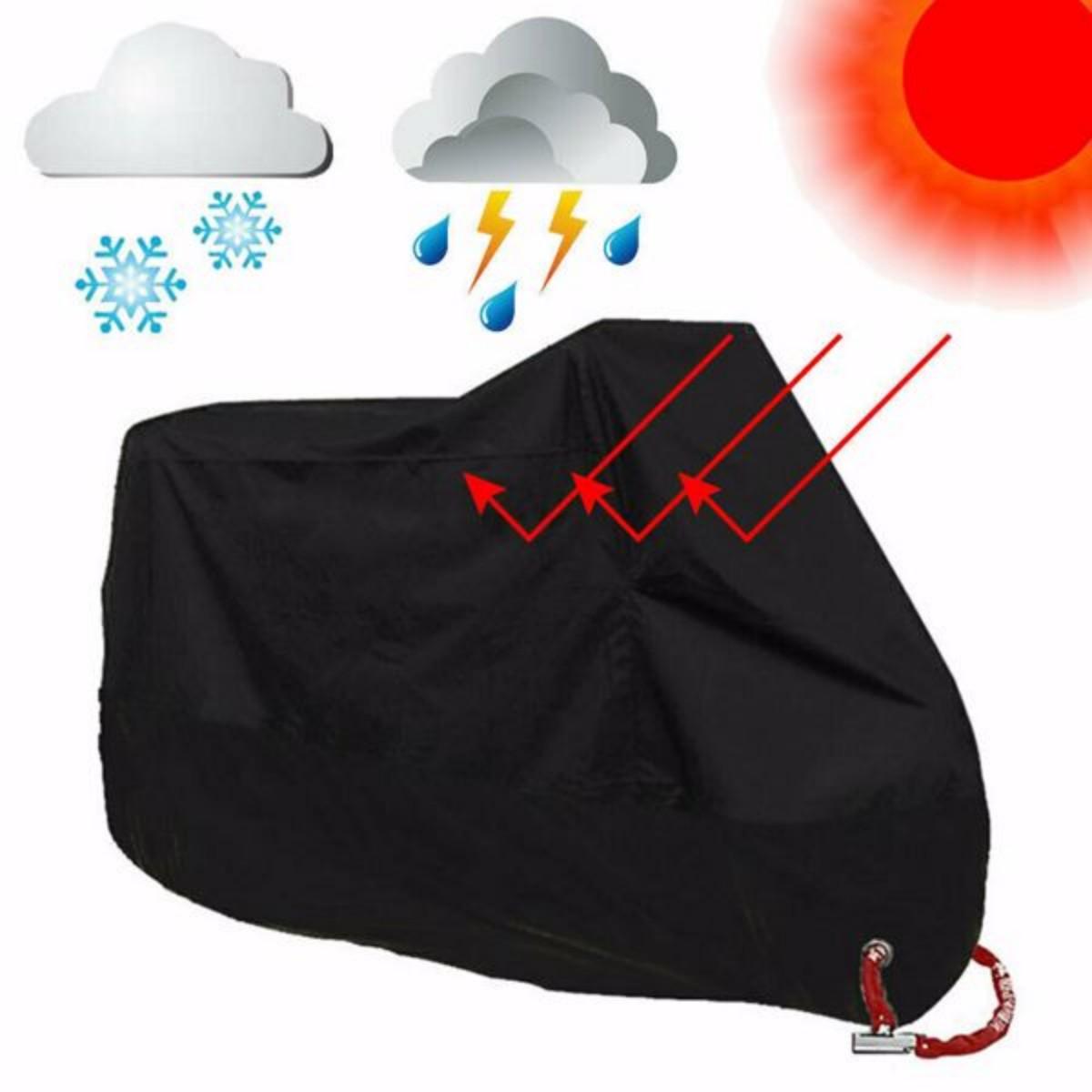 

3XL Motorcycle Cover Waterproof Heavy Duty For Winter Summer Outside Storage Snow Rain UV Cover чёрный